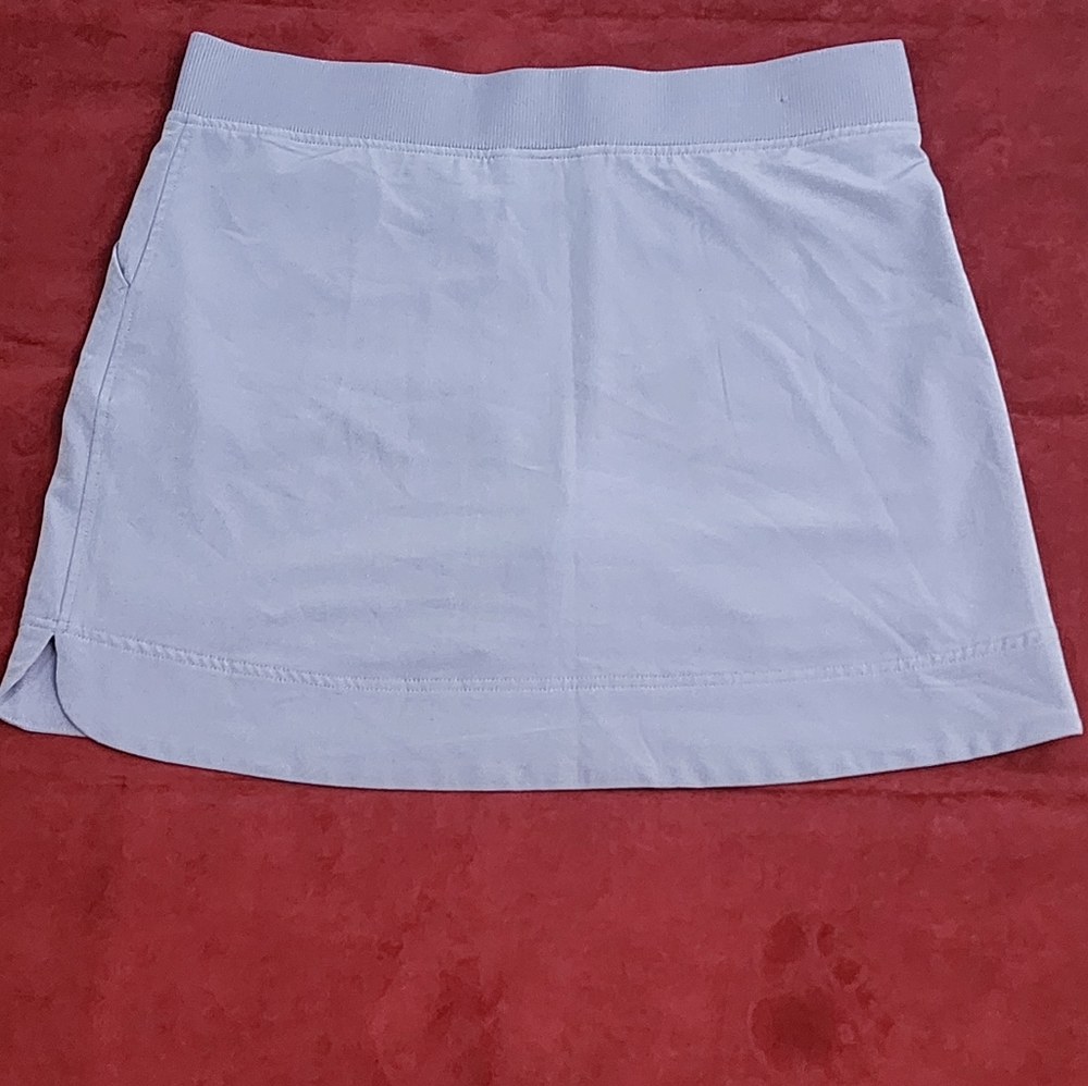 32° Cool White Athletic Skort Skirt w/ Built-In Shorts Size L